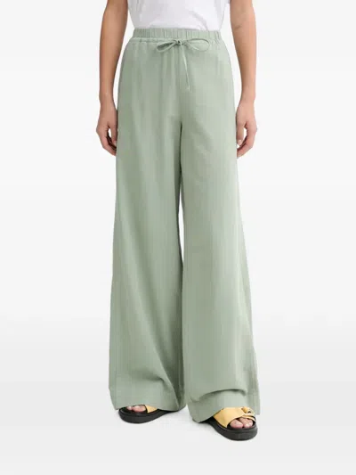 Marc O'polo Drawstring-waist Palazzo Pants In Green