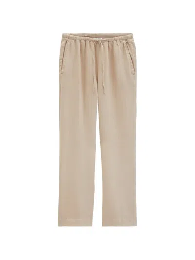 Marc O'polo Drawstring-waist Straight Trousers In Neutral