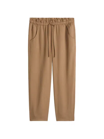 Marc O'polo Drawstring-waist Trousers In Brown