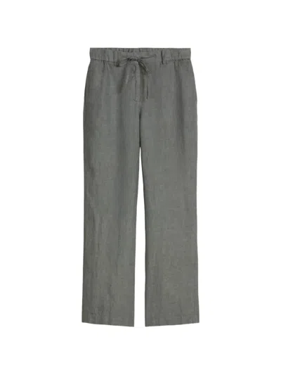 Marc O'polo Drawstring-waist Woven Trousers In Gray