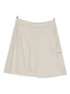 Marc O'polo Elastic-waist Side-pocket Mini Skirt In Neutral