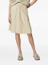 Marc O'polo Elasticated-waist Mini Skirt In Neutral