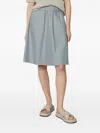 Marc O'polo Elasticated-waistband Mini Skirt In Gray