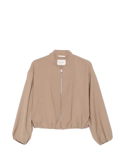 Marc O'polo Elasticated-hem Bomber Jacket In Neutral