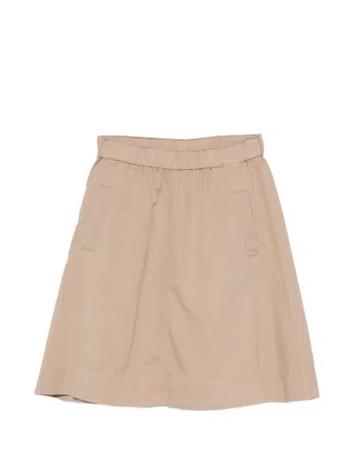 Marc O'polo Elasticated-waist A-line Skirt In Brown