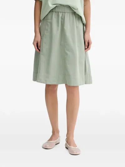Marc O'polo Elasticated-waistband A-line Skirt In Green