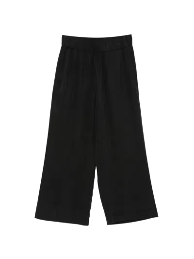 Marc O'polo Elasticated-waistband Palazzo Pants In Black