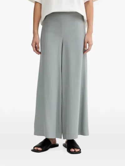 Marc O'polo Elasticated-waistband Palazzo Pants In Blue