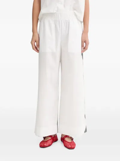 Marc O'polo Elasticated-waistband Trousers In White
