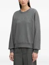 Marc O'polo Embossed-logo Sweatshirt In Gray