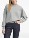 Marc O'polo Embroidered-logo Hoodie In Gray