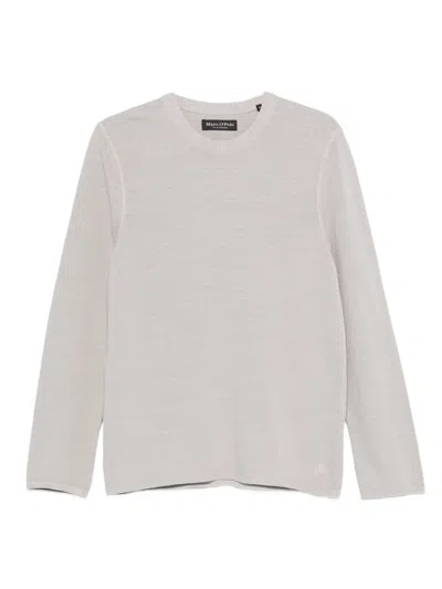 Marc O'polo Embroidered-logo Sweater In Gray