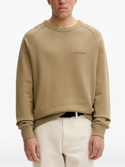 Marc O'polo Embroidered Sweatshirt In Brown