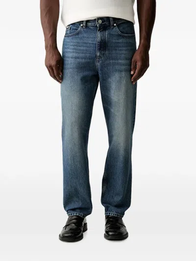 Marc O'polo Faded Straight-leg Jeans In Blue