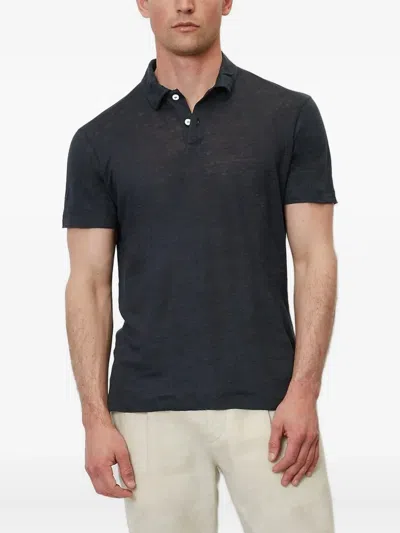 Marc O'polo Fine-knit Polo Shirt In Blue