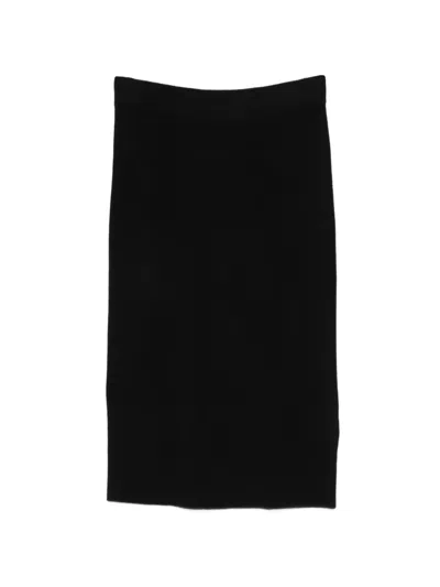 Marc O'polo Fitted Midi Skirt In Black