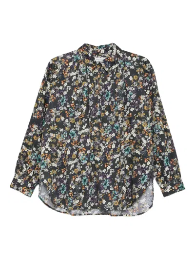 Marc O'polo Floral-pattern Shirt In Black