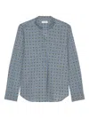 Marc O'polo Floral-print Button-up Shirt In Blue