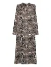 Marc O'polo Floral-print Dress In Gray