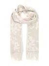Marc O'polo Floral-print Fringed Scarf In Neutral