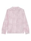 Marc O'polo Floral-print High-neck Blouse In Pink
