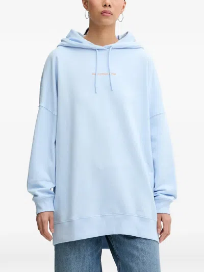 Marc O'polo Floral-print Hoodie In Blue