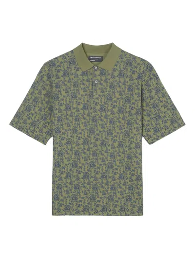 Marc O'polo Floral-print Polo Shirt In Green