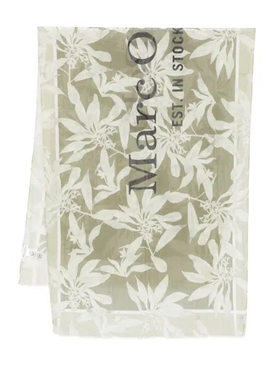 Marc O'polo Floral-print Scarf In Brown