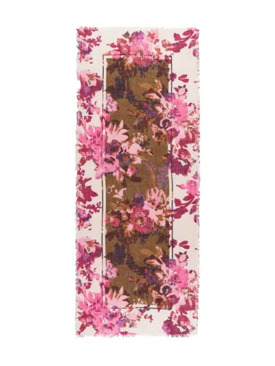 Marc O'polo Floral-print Scarf In Pink