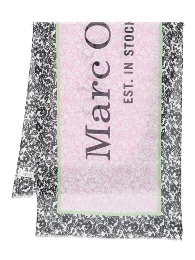 Marc O'polo Floral-print Scarf In Pink