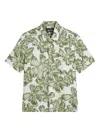 Marc O'polo Floral-print Short-sleeve Shirt In Green