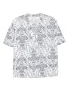 Marc O'polo Floral Print Short-sleeved Top In White