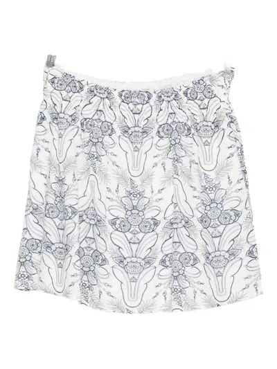 Marc O'polo Floral-print Skirt In White
