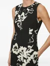 Marc O'polo Floral-print Sleeveless Dress In Black