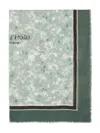 Marc O'polo Floral-print Square Scarf In Green