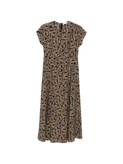 Marc O'polo Floral-print Cap-sleeve Dress In Multi