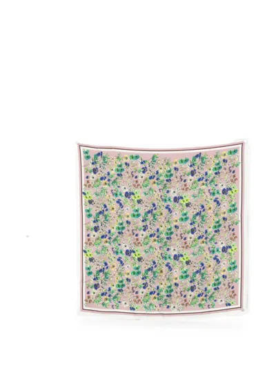Marc O'polo Floral-print Square Scarf In Pink
