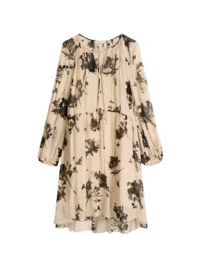 Marc O'polo Floral-print Tiered Dress In Neutral
