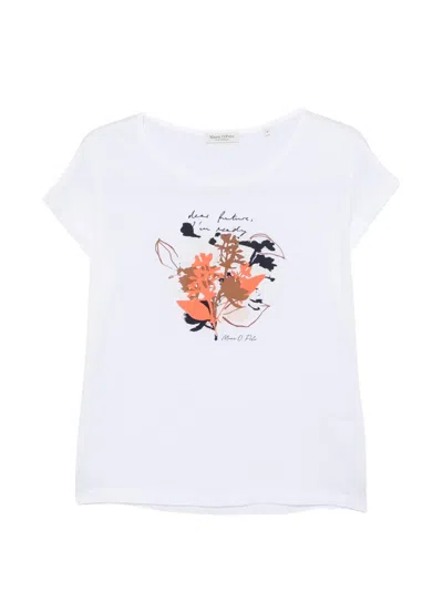 Marc O'polo Floral-print T-shirt In White