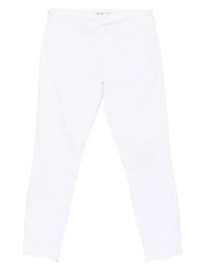 Marc O'polo Frayed-hem Trousers In White