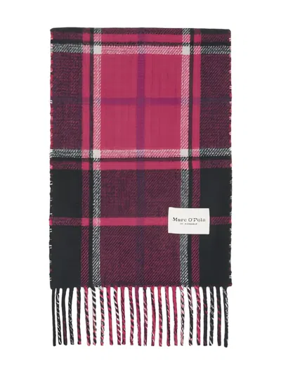 Marc O'polo Fringed Scarf In Red