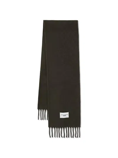 Marc O'polo Fringed Scarf In Green