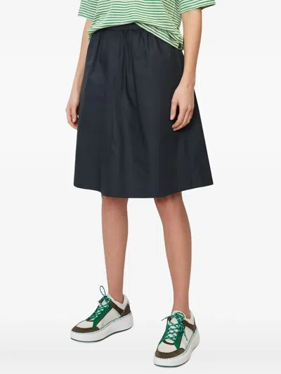 Marc O'polo Gathered-waist A-line Mini Skirt In Blue
