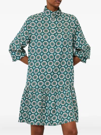 Marc O'polo Geometric-pattern Tiered Dress