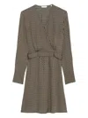 Marc O'polo Geometric-pattern Wrap Dress In Brown