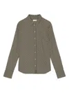 Marc O'polo Geometric-print Button-up Shirt In Black