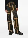 Marc O'polo Geometric-print Trousers In Brown