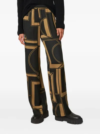 Marc O'polo Geometric-print Trousers In Brown