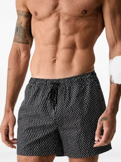 Marc O'polo Geometric-print Drawstring Swim Shorts In Multi