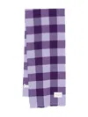 Marc O'polo Gingham-check Scarf In Purple